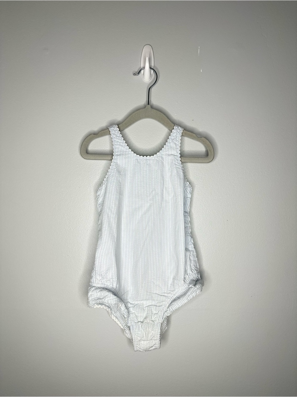 bella bliss Light Blue & White Textured Tank Top